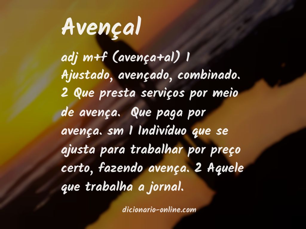 Significado de avençal