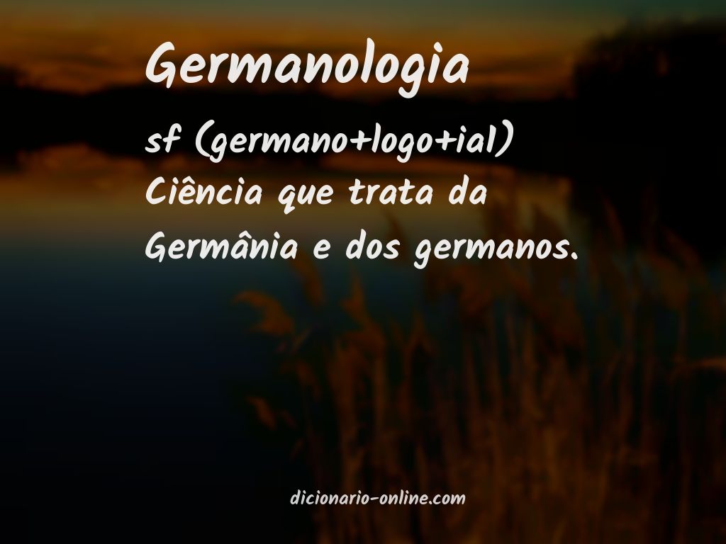 Significado de germanologia