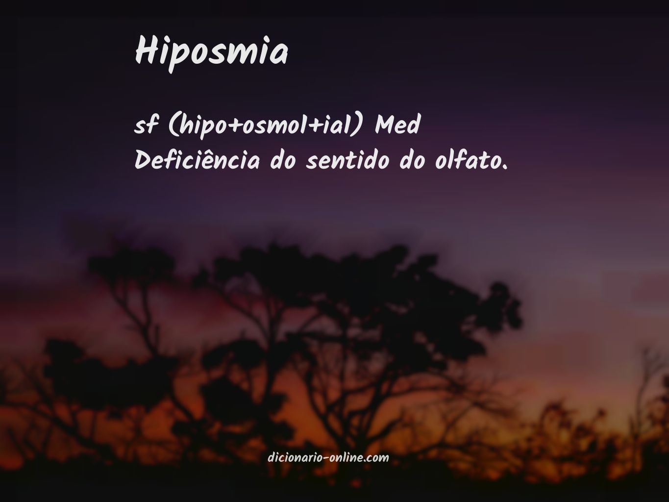 Significado de hiposmia