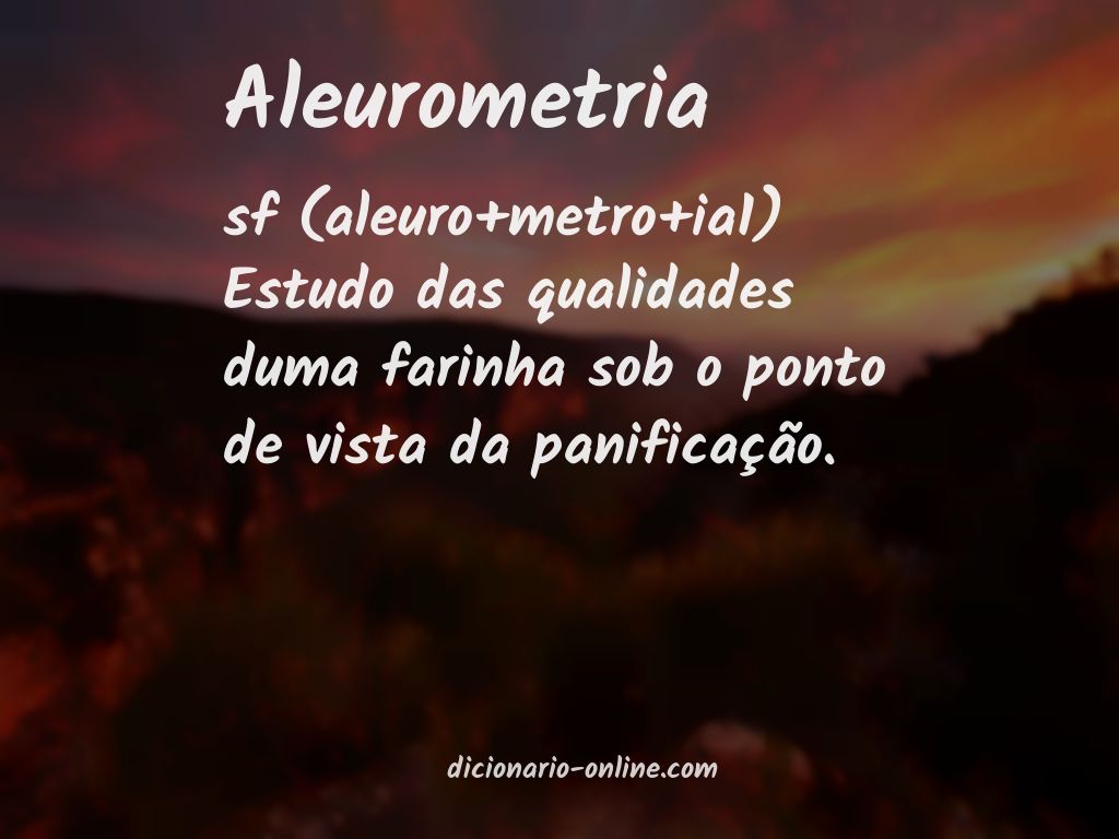 Significado de aleurometria