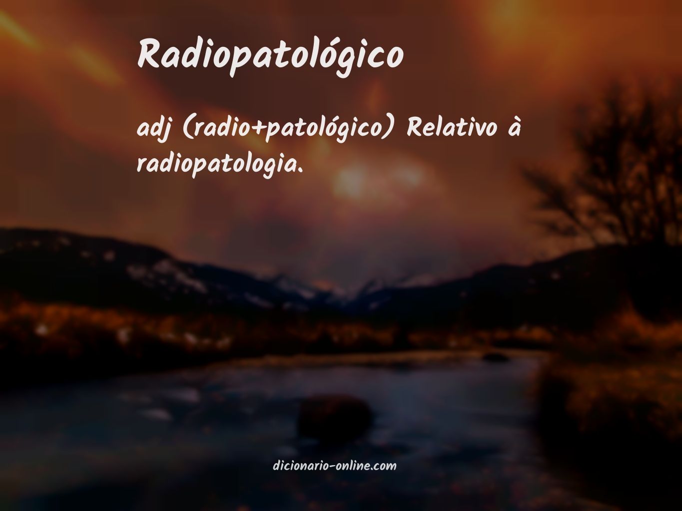 Significado de radiopatológico
