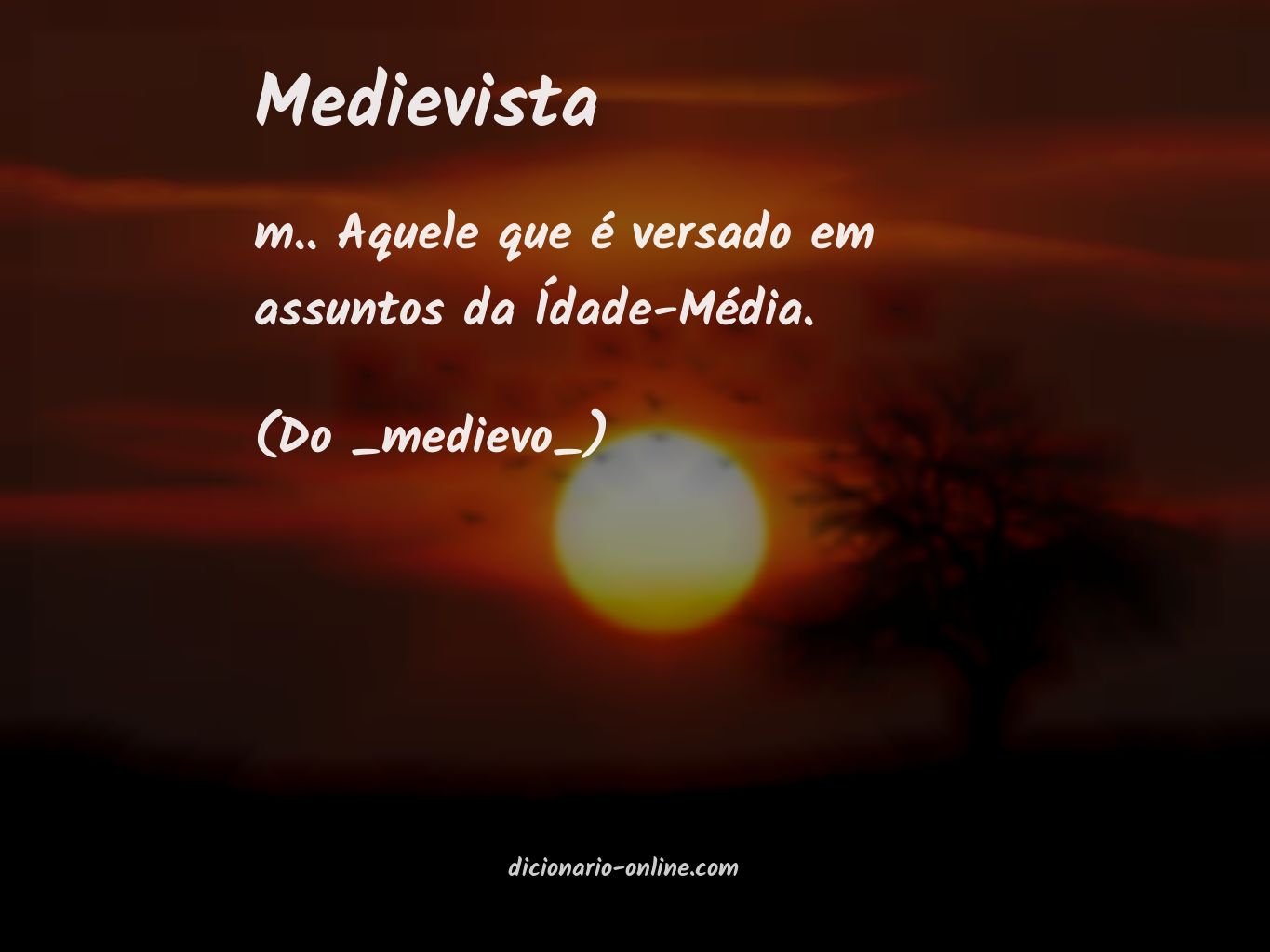 Significado de medievista