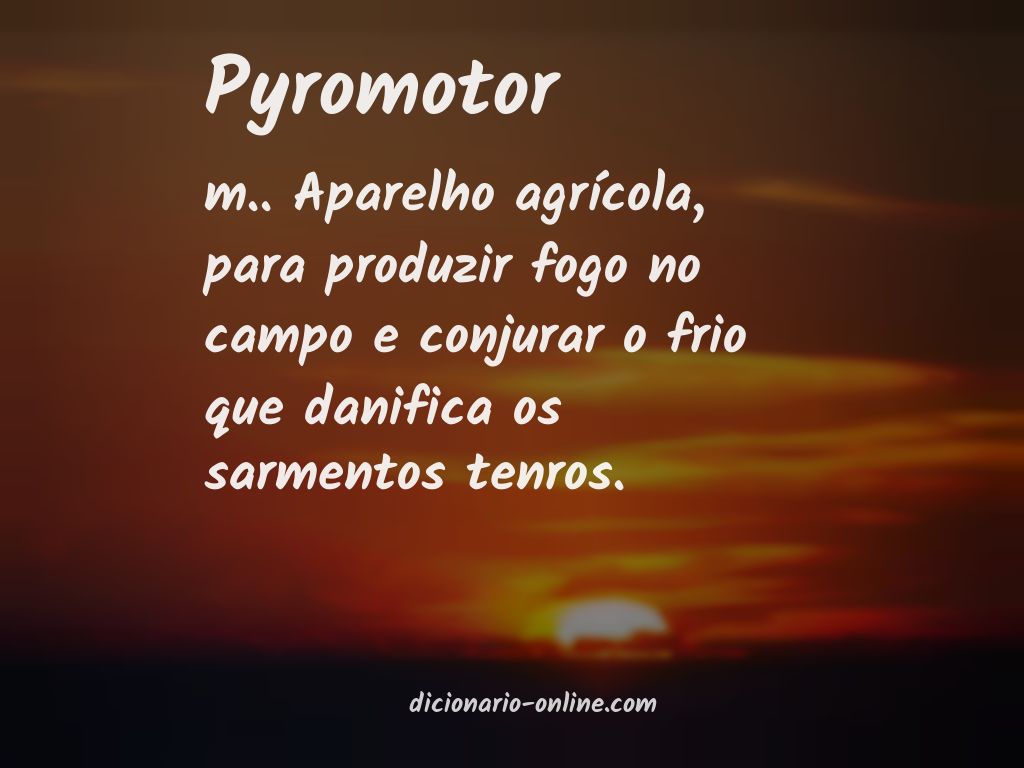 Significado de pyromotor