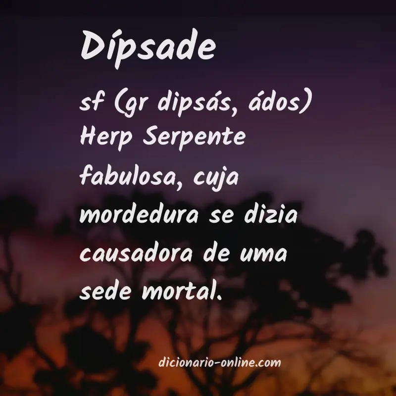 Significado de dípsade