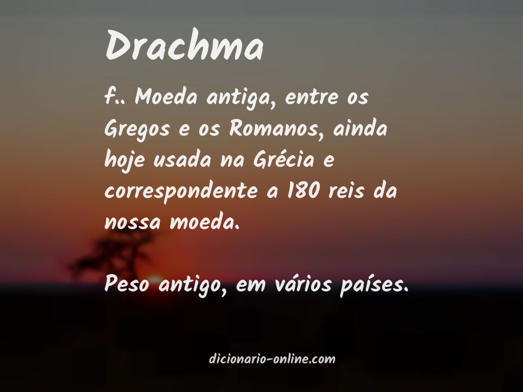 Significado de drachma