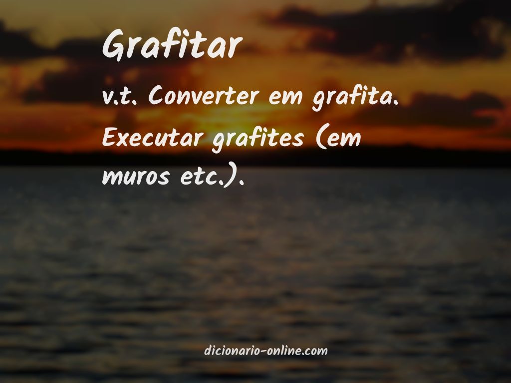 Significado de grafitar