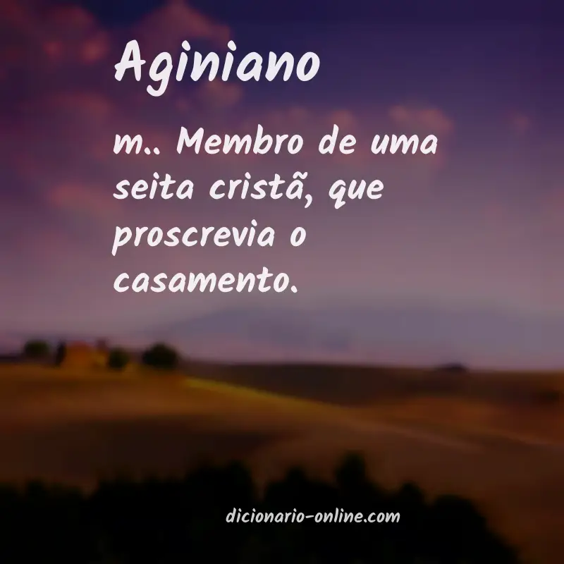 Significado de aginiano