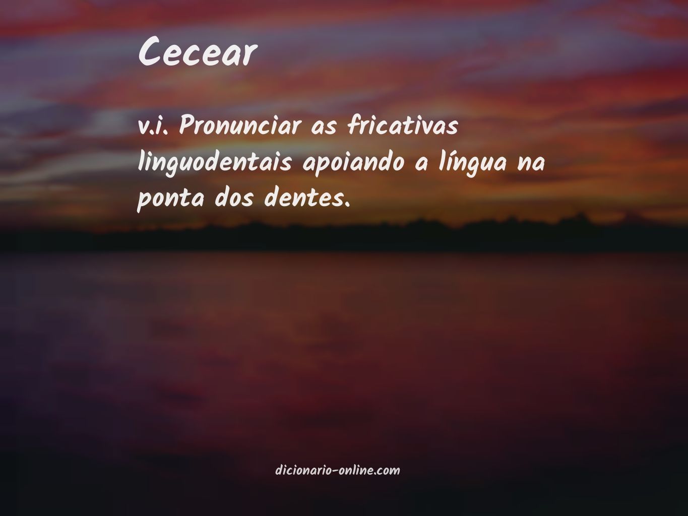 Significado de cecear