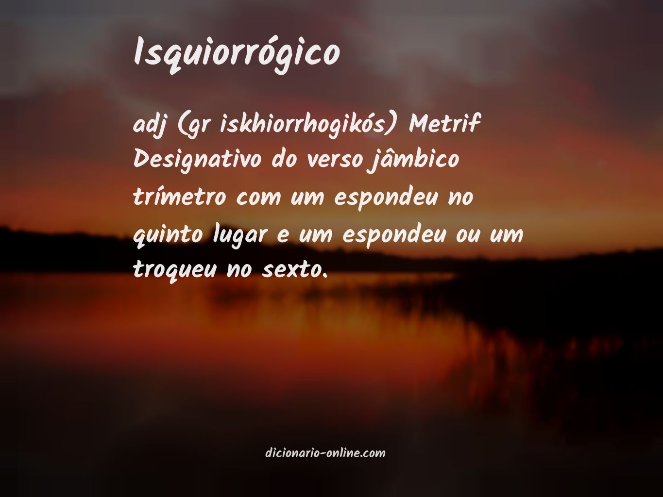 Significado de isquiorrógico