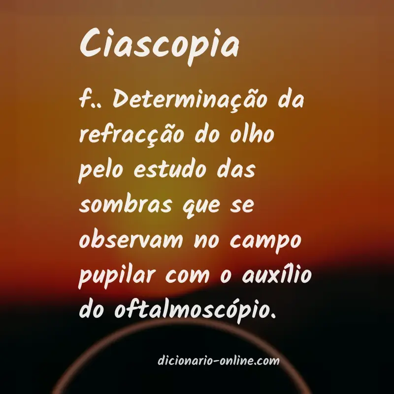 Significado de ciascopia