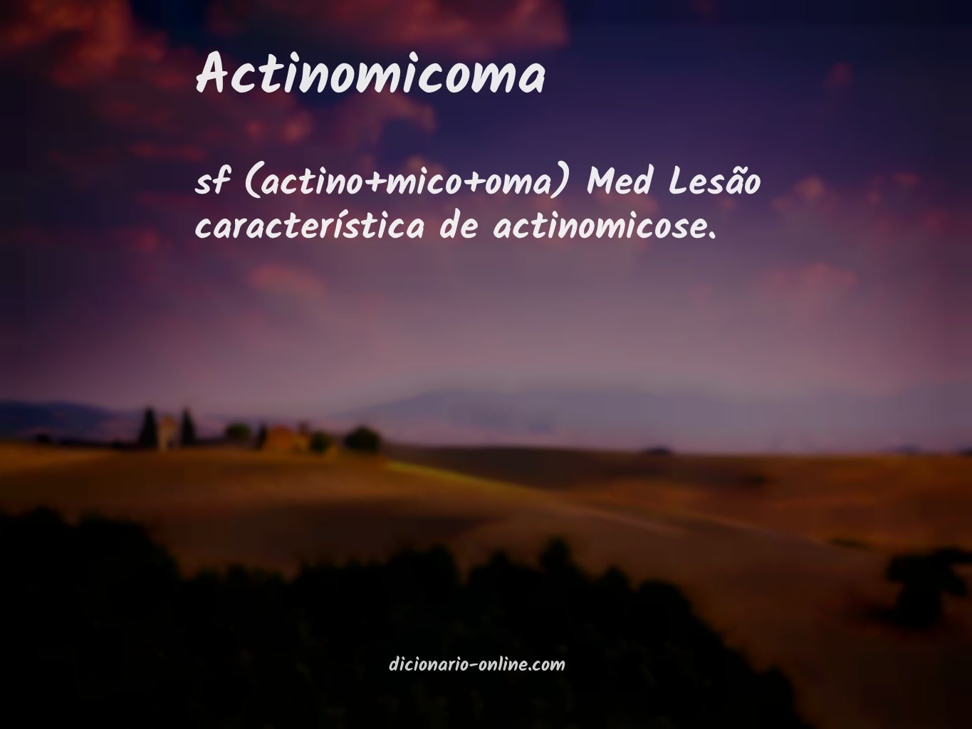 Significado de actinomicoma