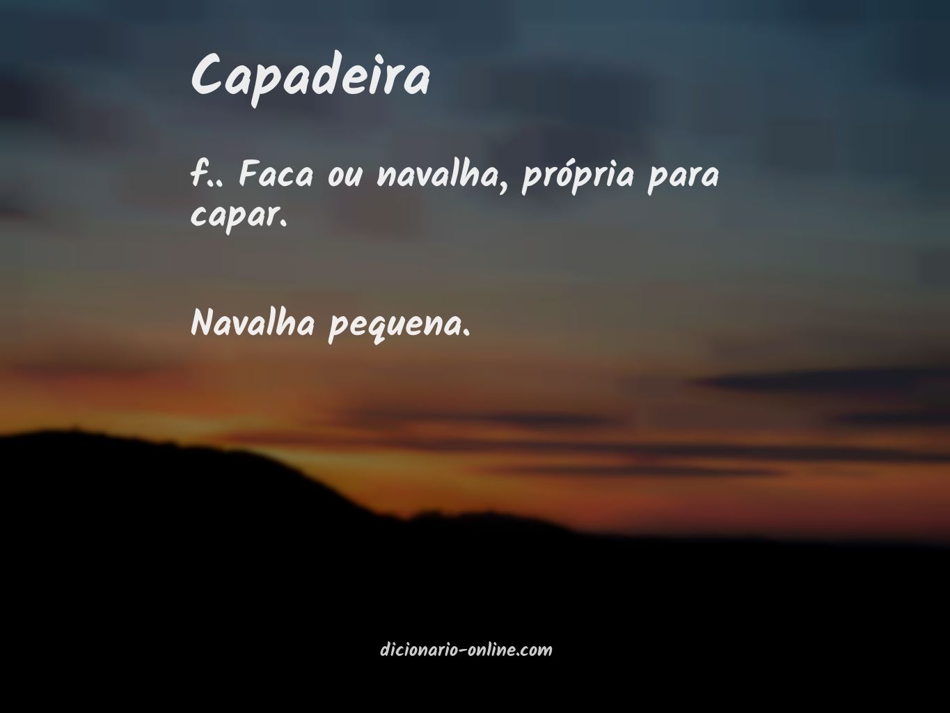 Significado de capadeira