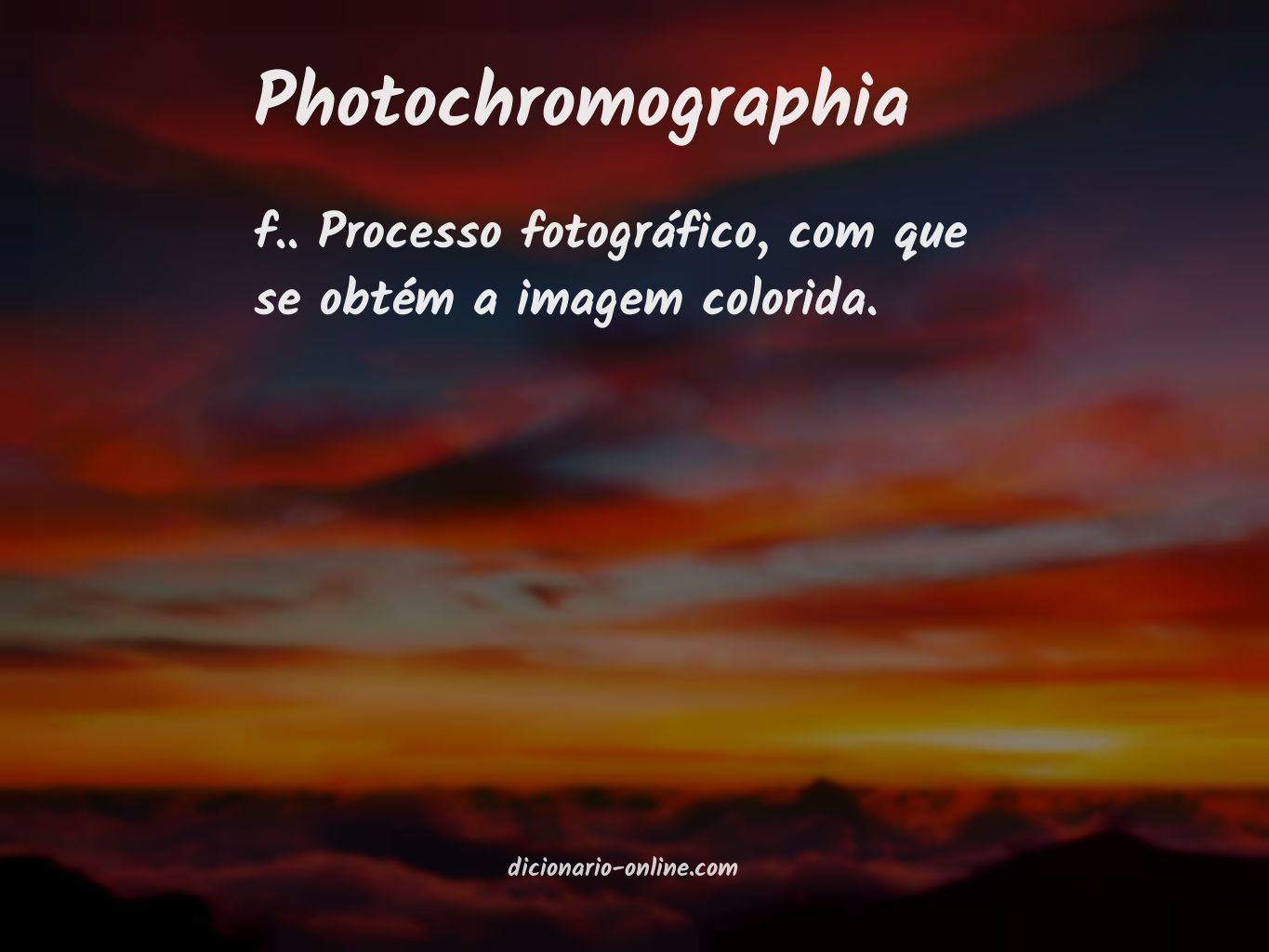 Significado de photochromographia