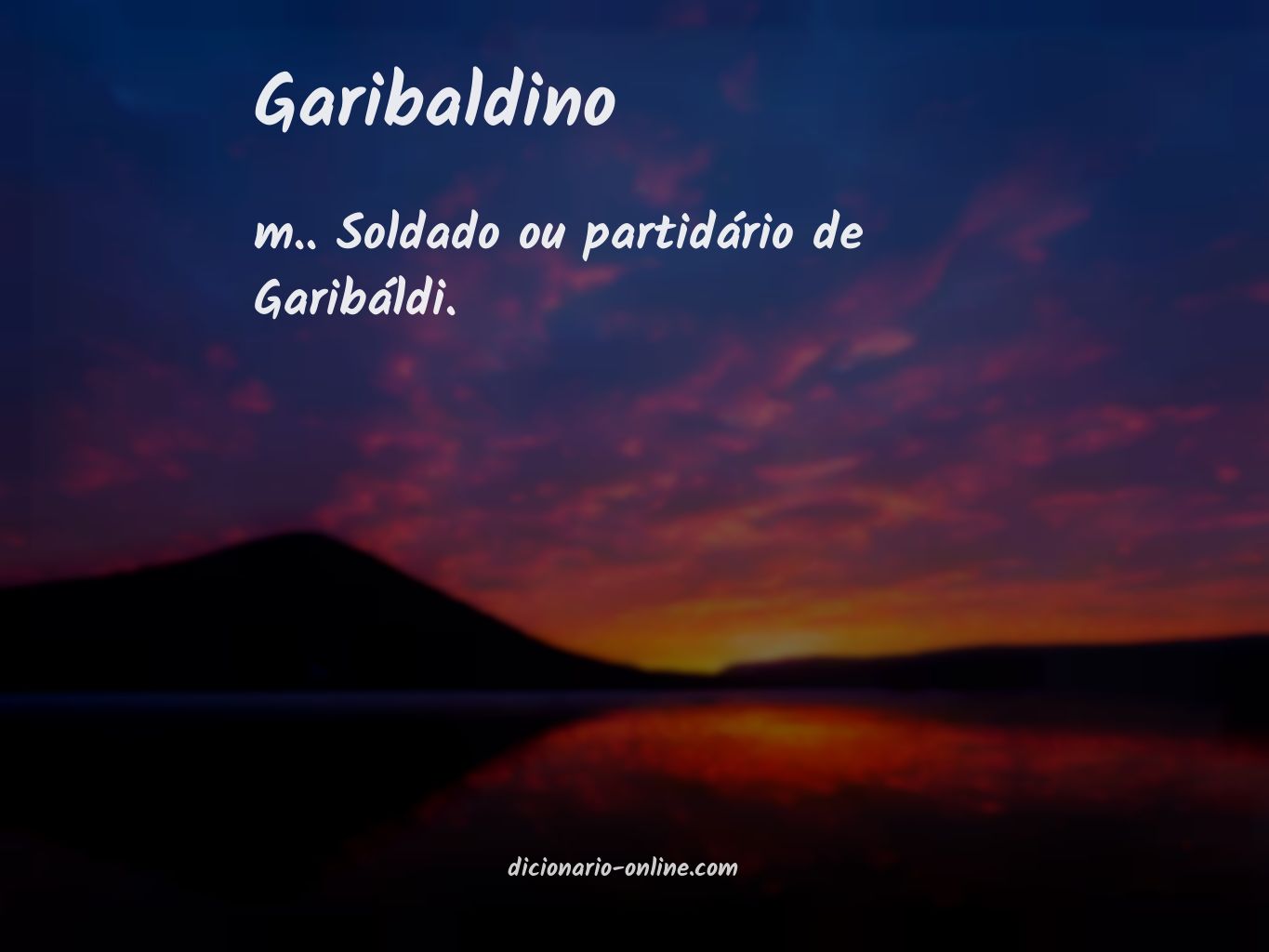 Significado de garibaldino