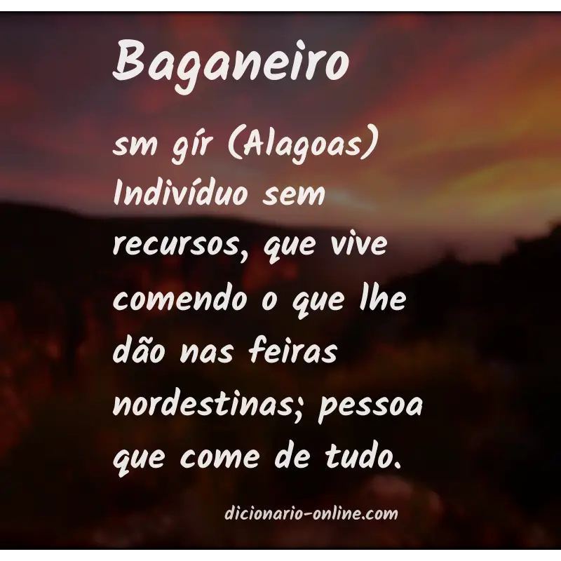 Significado de baganeiro