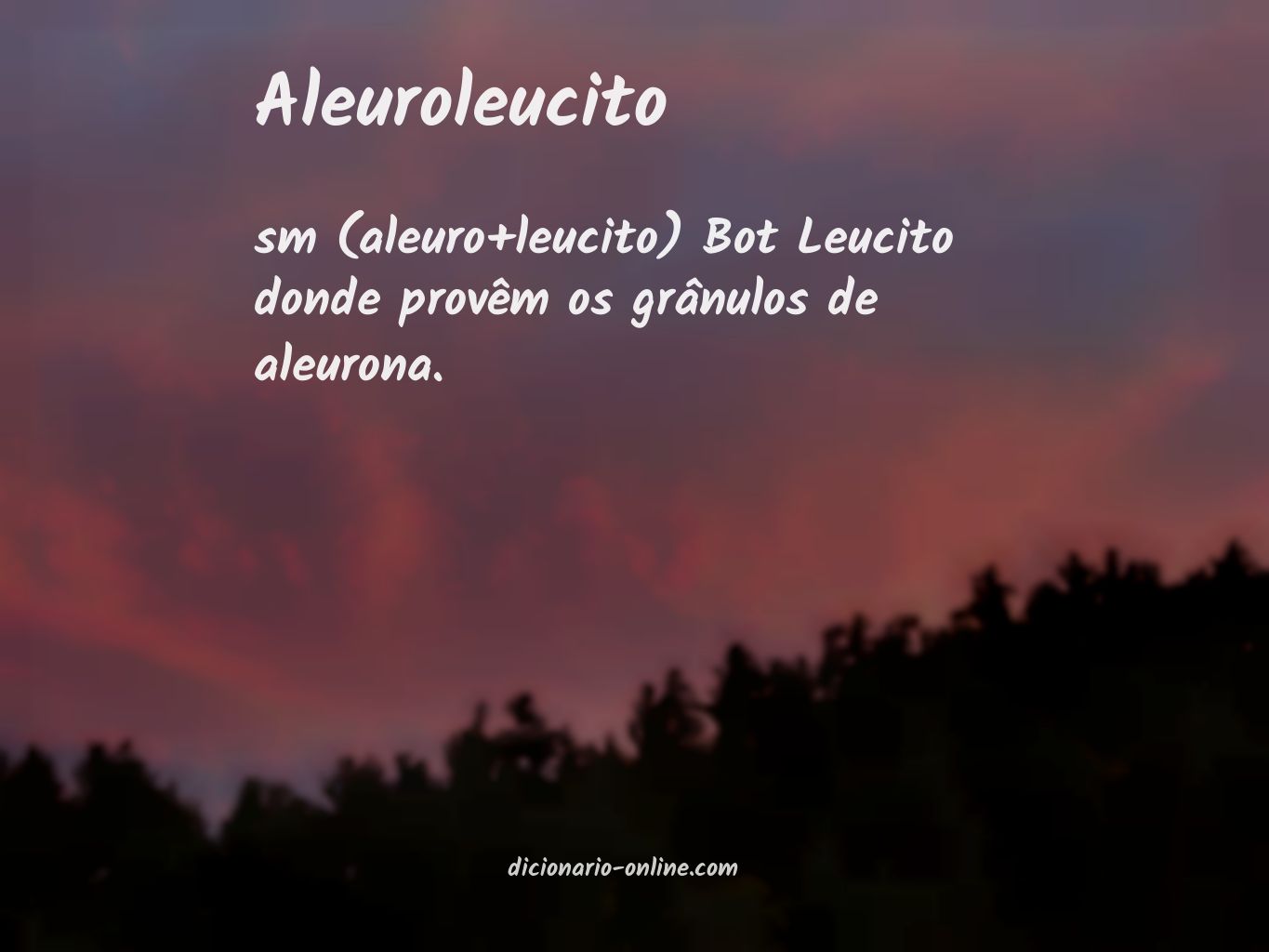 Significado de aleuroleucito