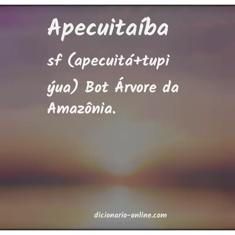 Significado de apecuitaíba