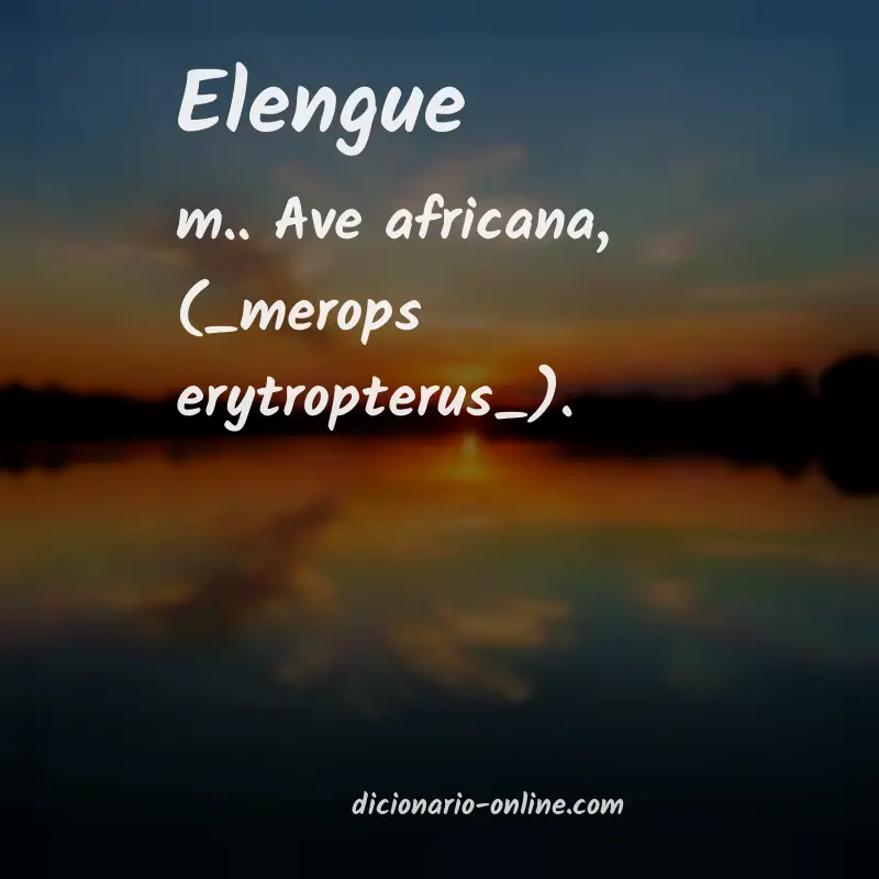 Significado de elengue