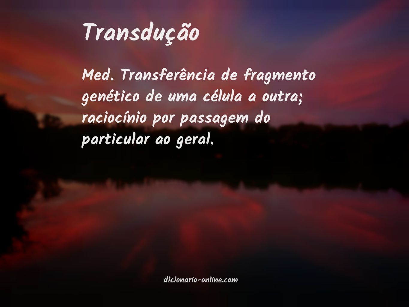 Significado de transdução