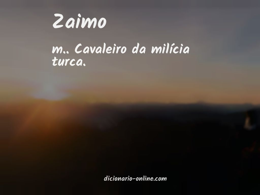 Significado de zaimo