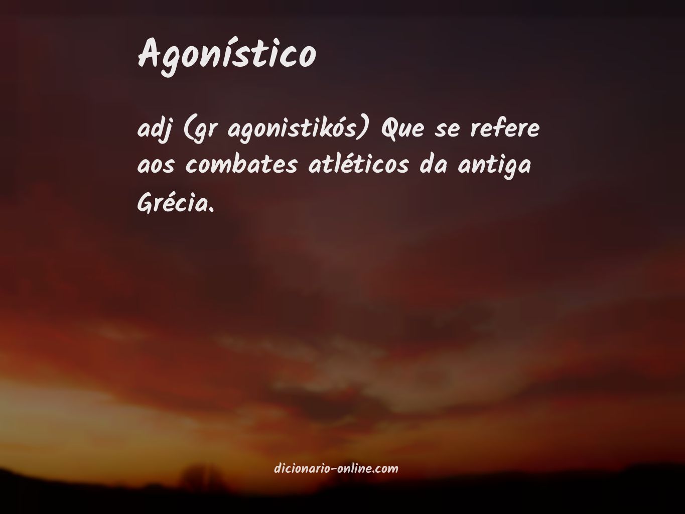 Significado de agonístico