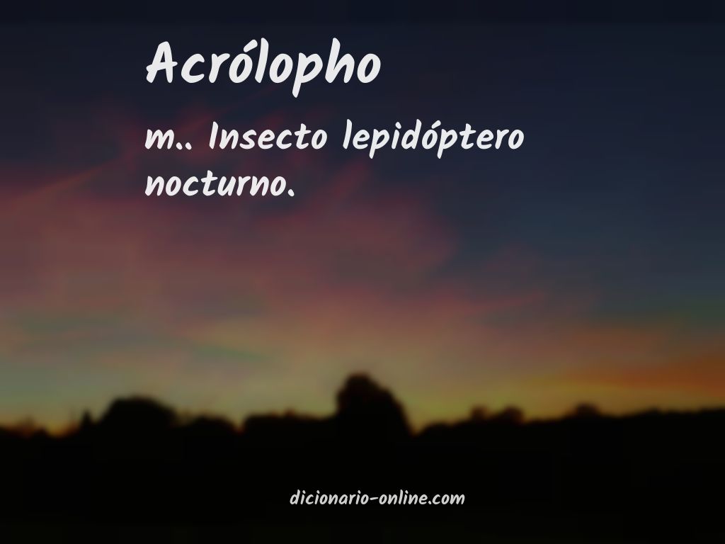 Significado de acrólopho