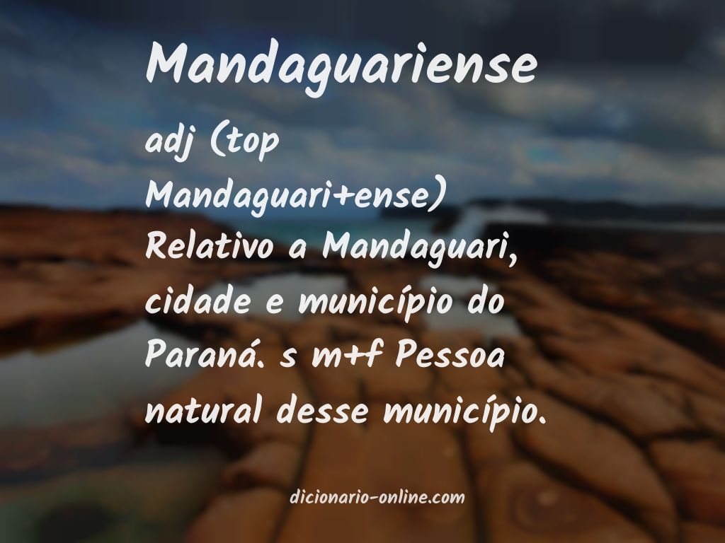 Significado de mandaguariense