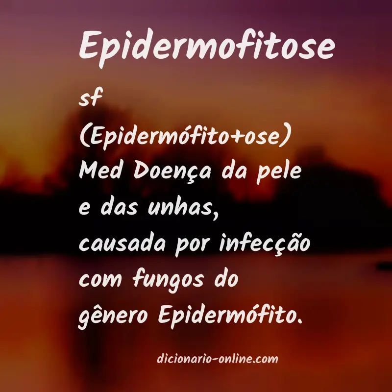 Significado de epidermofitose