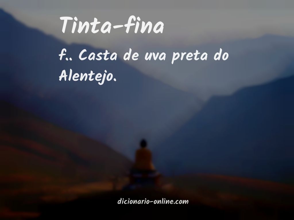 Significado de tinta-fina