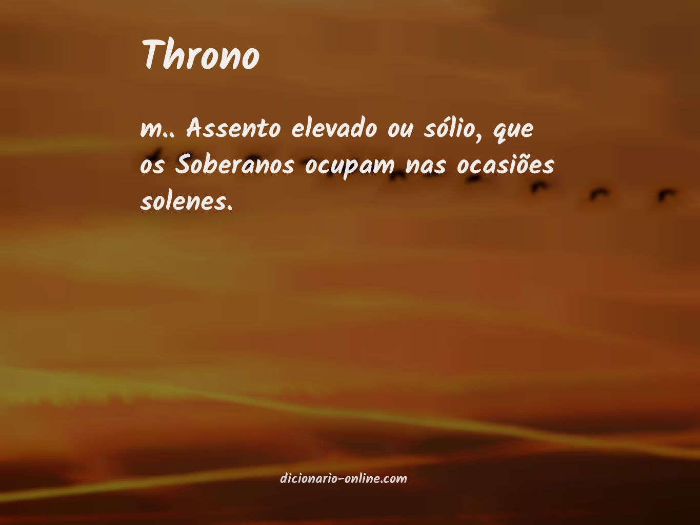 Significado de throno