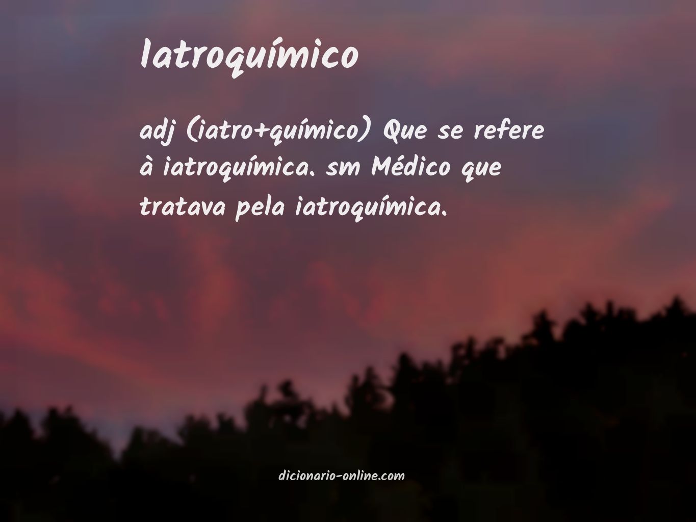 Significado de iatroquímico