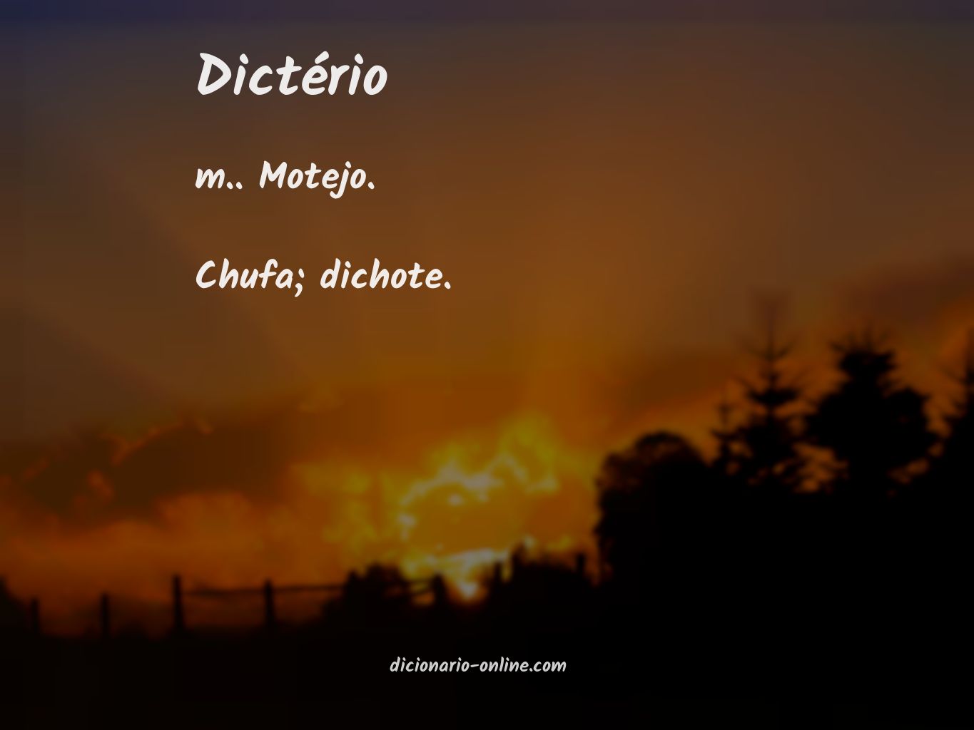 Significado de dictério