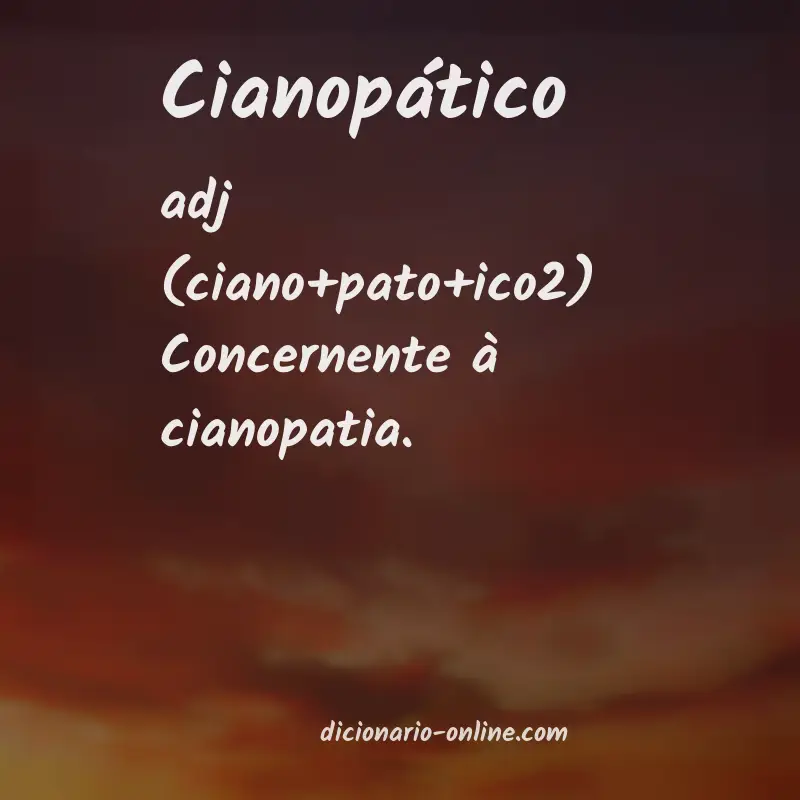 Significado de cianopático