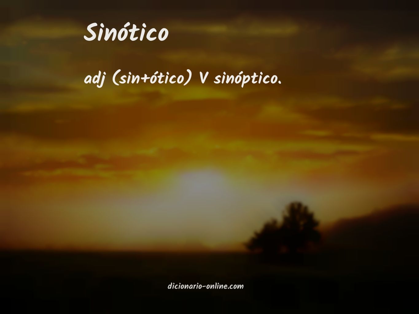 Significado de sinótico