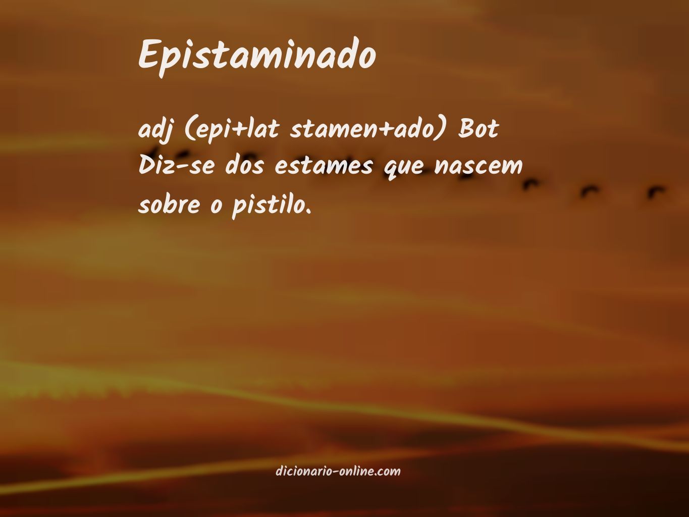 Significado de epistaminado