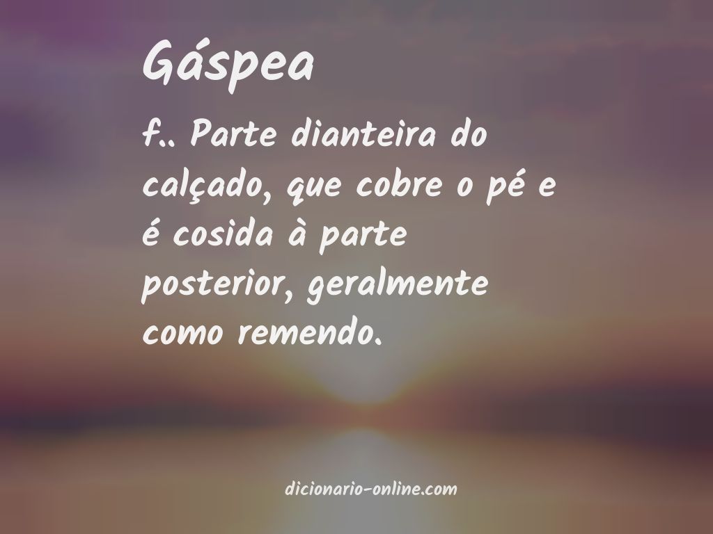 Significado de gáspea