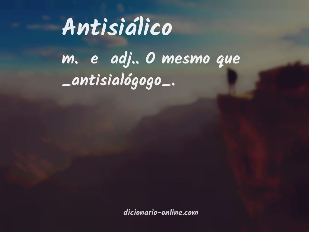 Significado de antisiálico