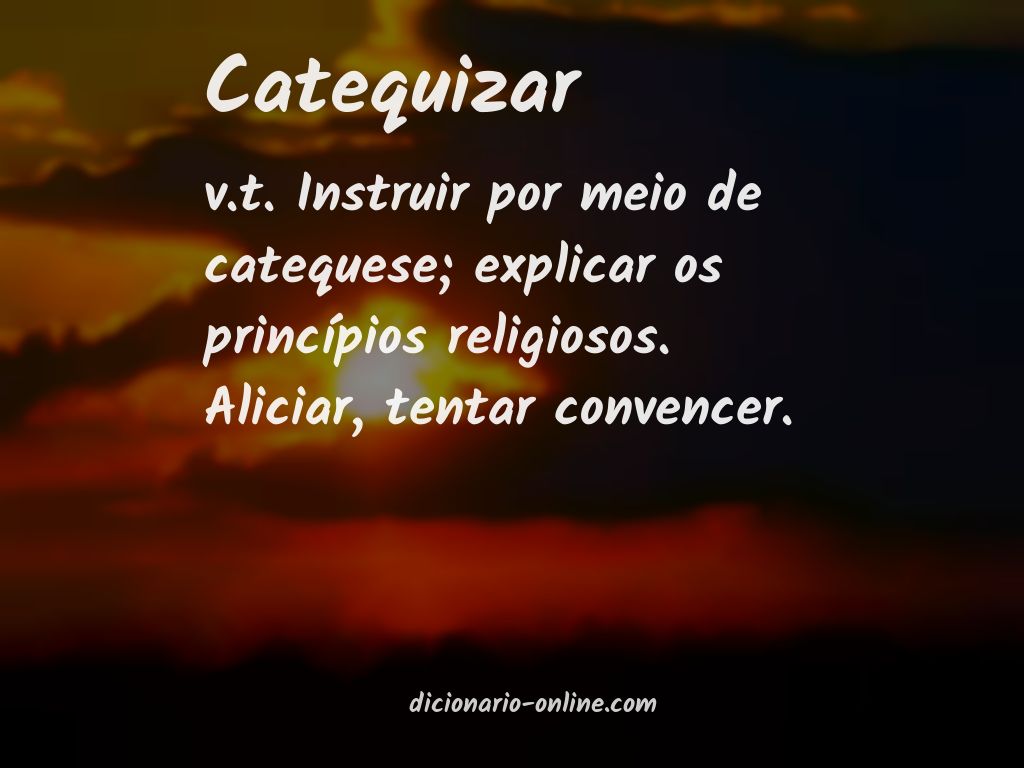 Significado de catequizar