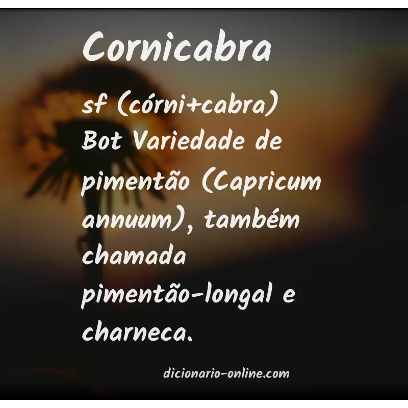 Significado de cornicabra