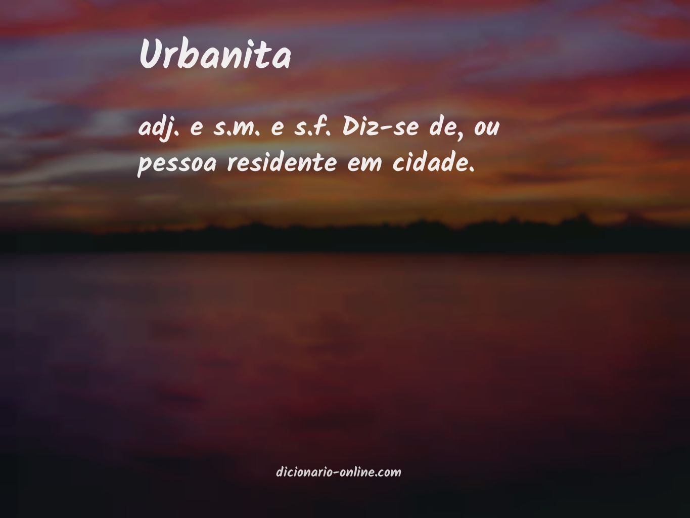 Significado de urbanita