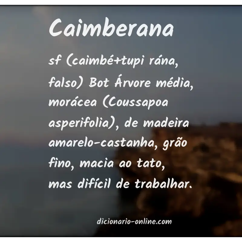 Significado de caimberana