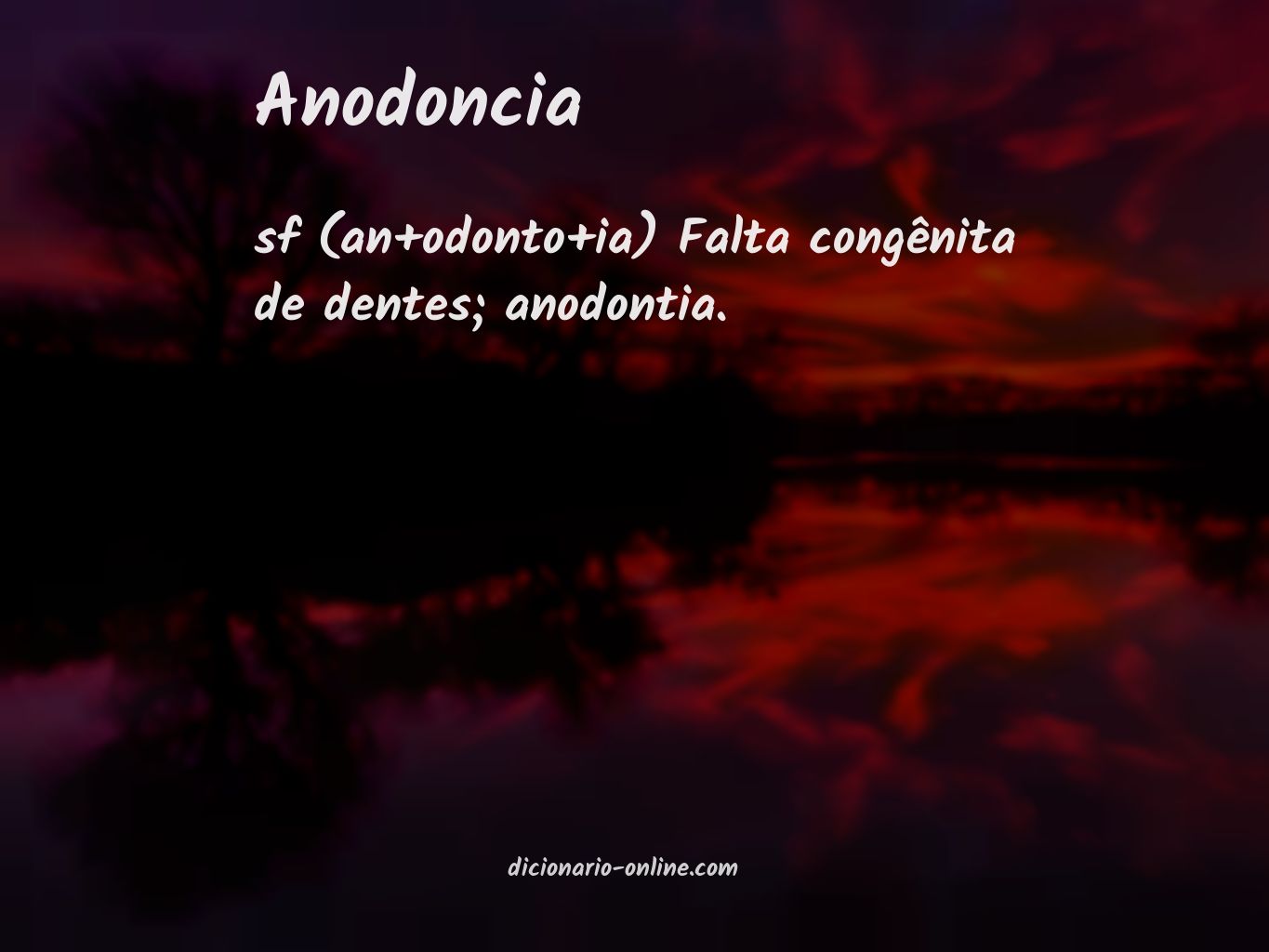 Significado de anodoncia