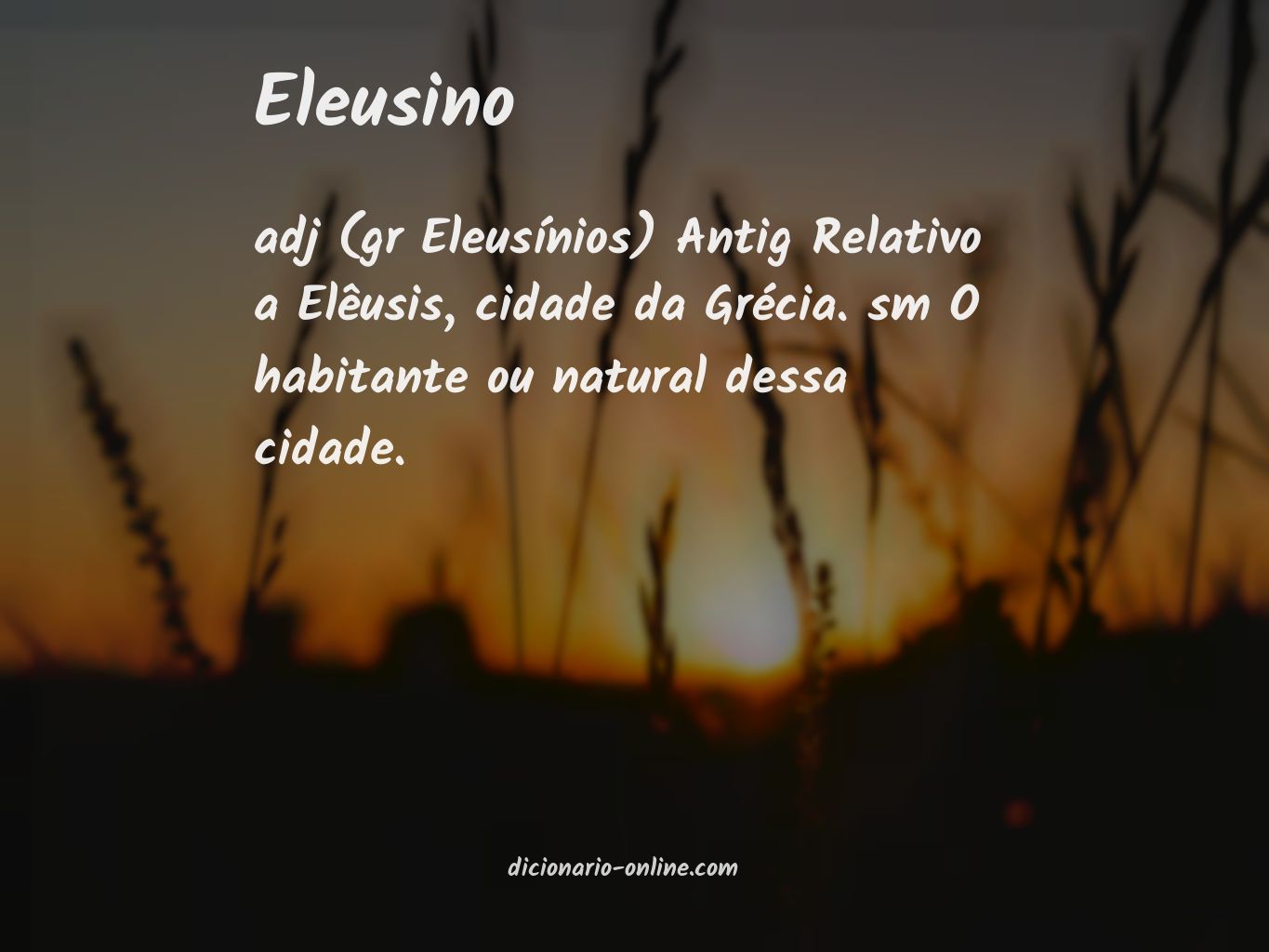 Significado de eleusino