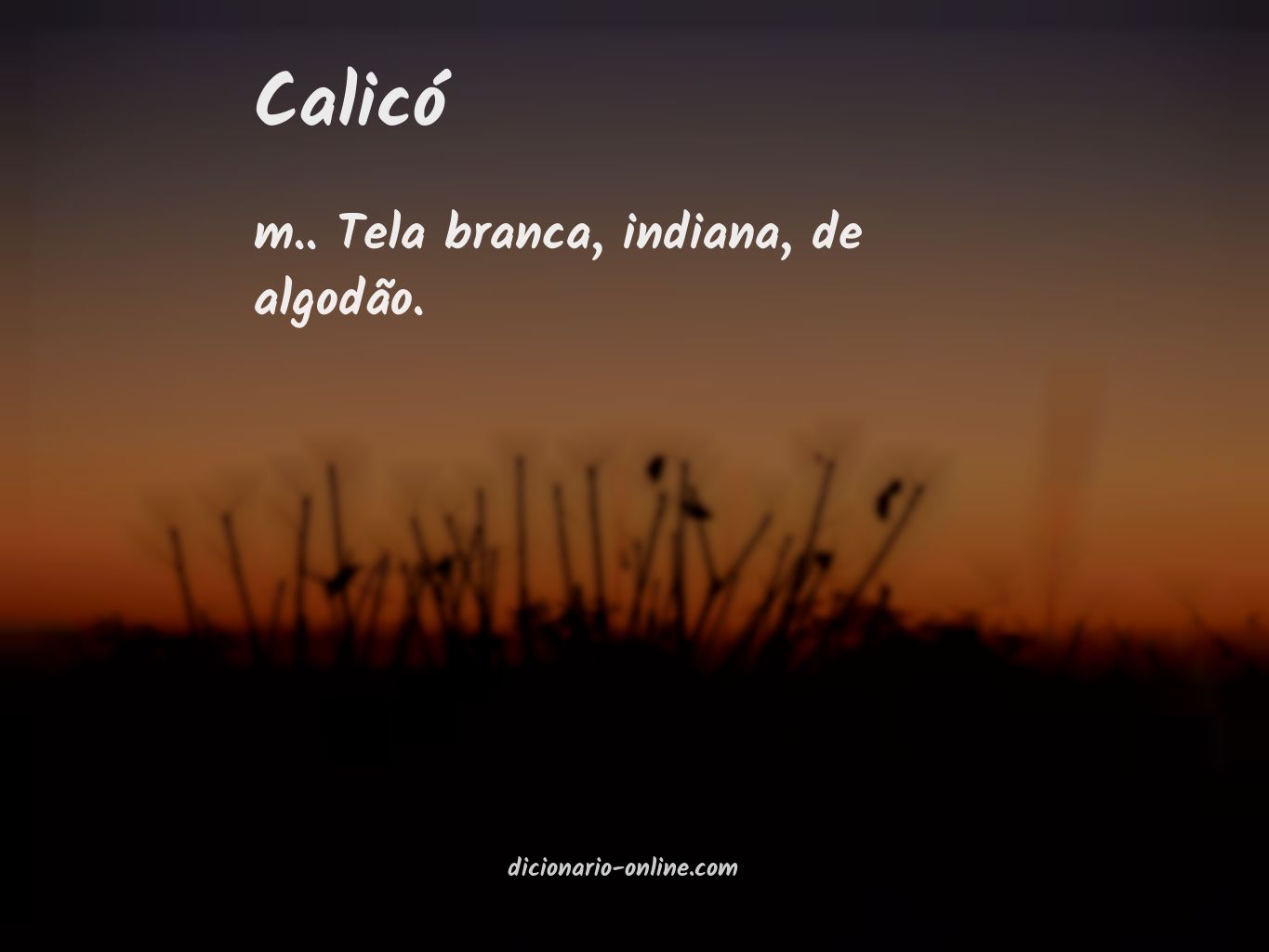 Significado de calicó