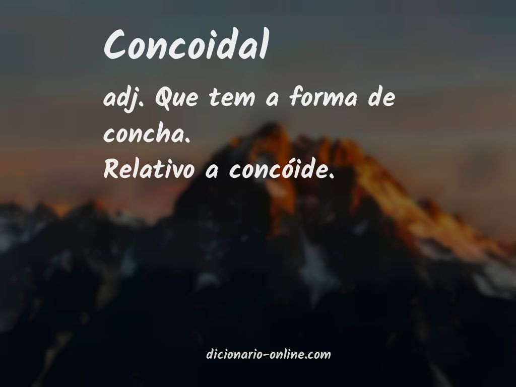 Significado de concoidal