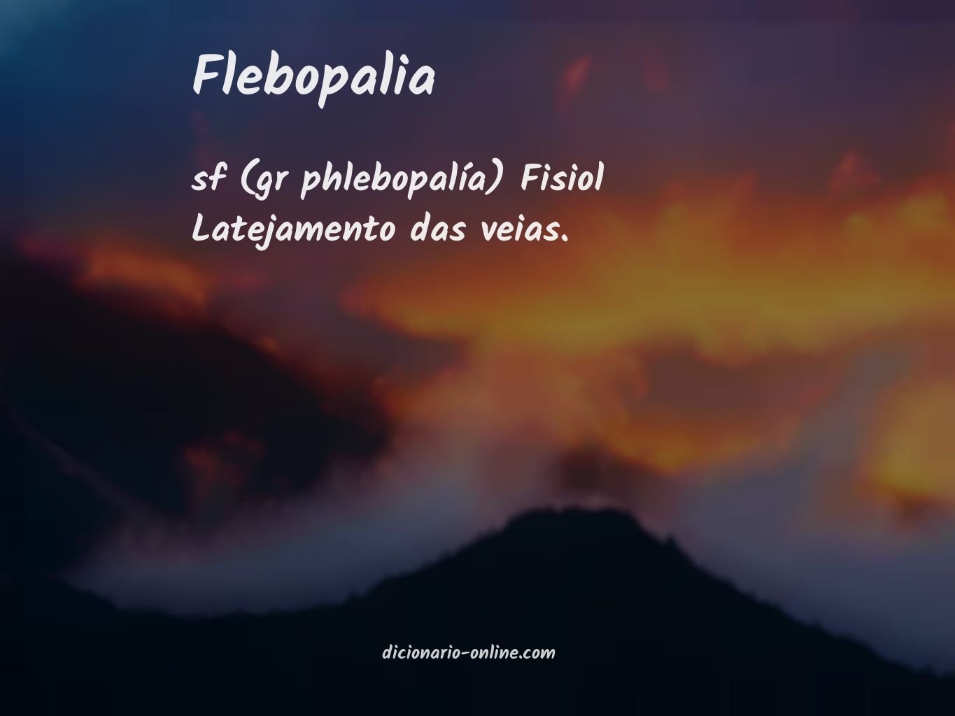 Significado de flebopalia
