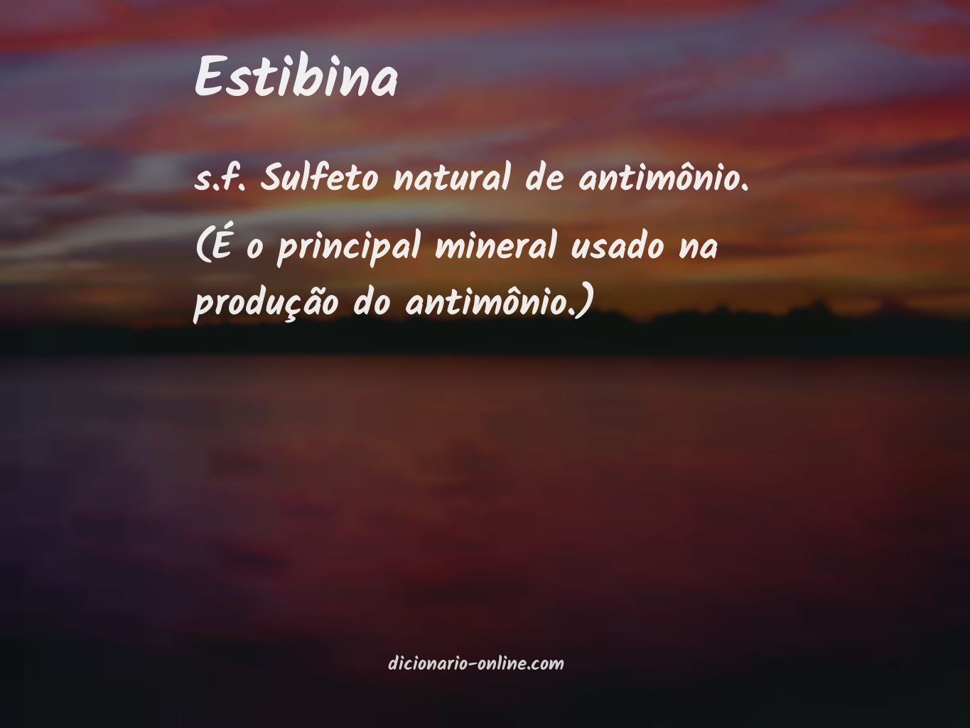 Significado de estibina