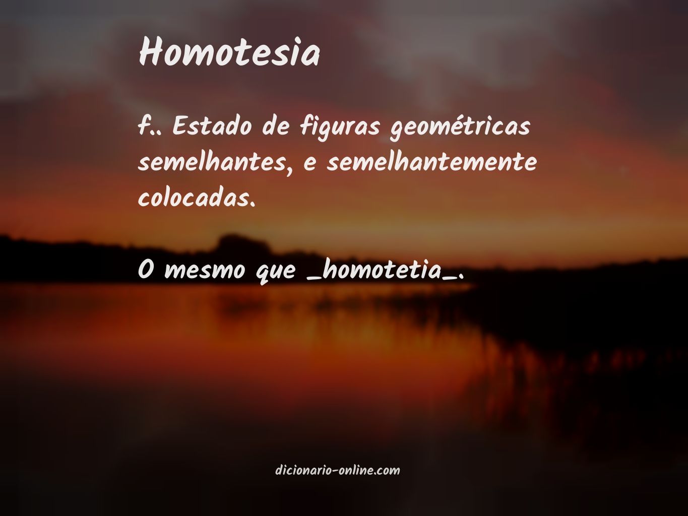 Significado de homotesia