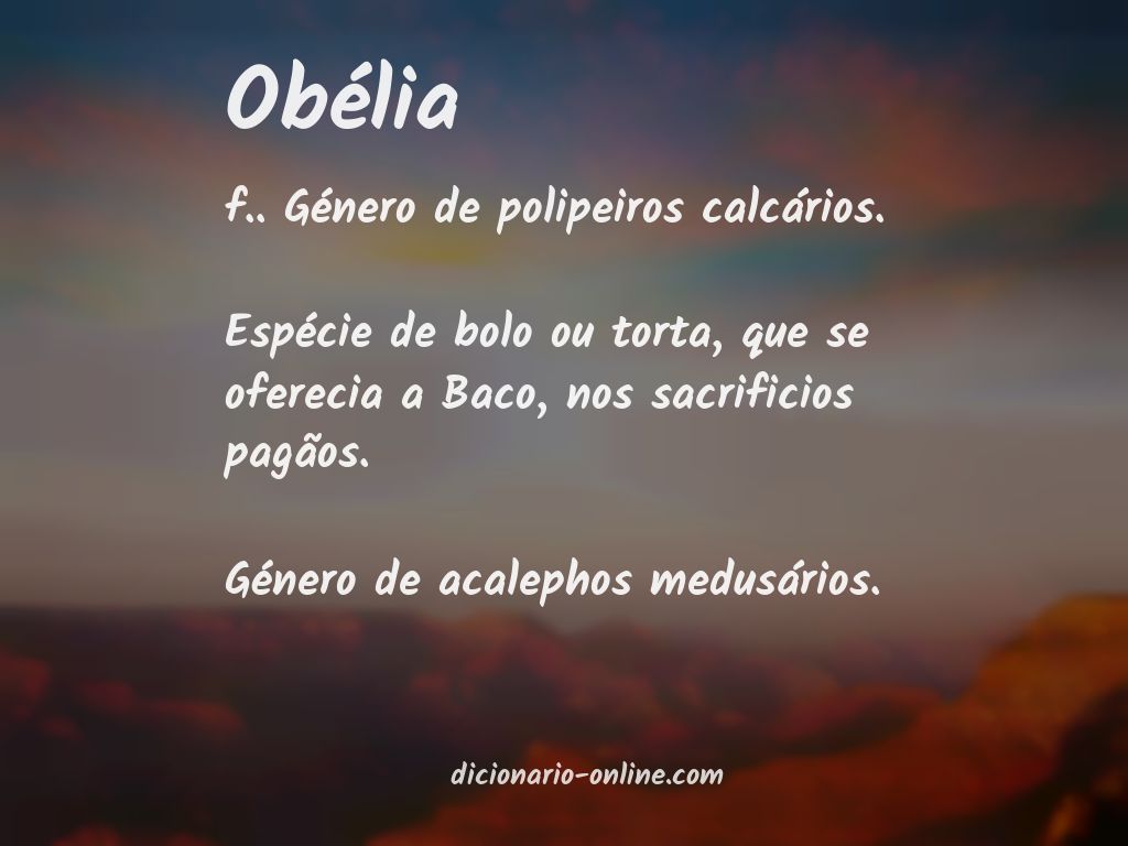 Significado de obélia