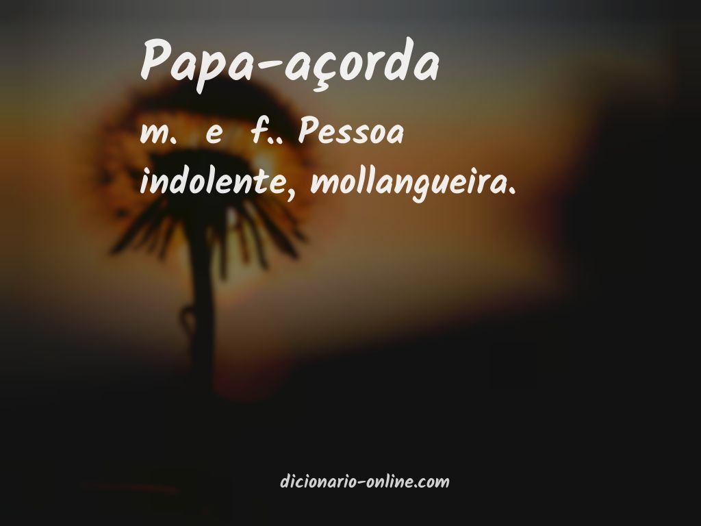 Significado de papa-açorda